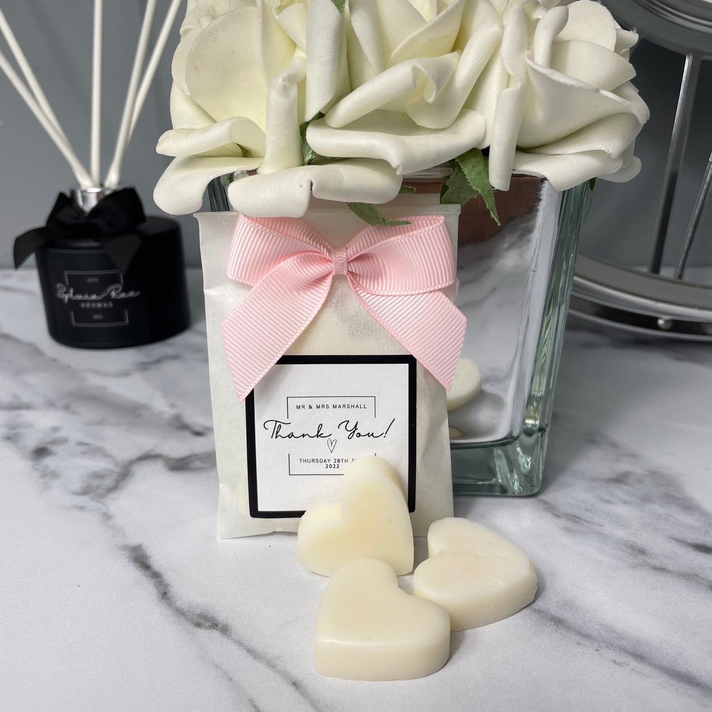 Wedding day candle favours on sale